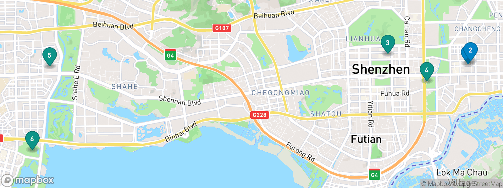 Shenzhen Suggestions Map